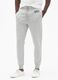 M&eacute;lange fleece joggers with logo embroidery_0