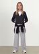 Black rain jacket with hood and zip for girls_2