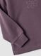 Purple crew-neck sweatshirt in pure cotton with floral print_2