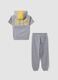 Grey pure cotton jogging set with sweatshirt and trousers for boys_1