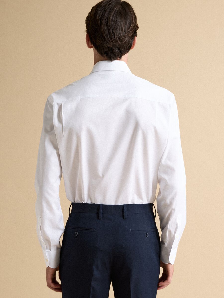 White pure cotton shirt with classic collar_3