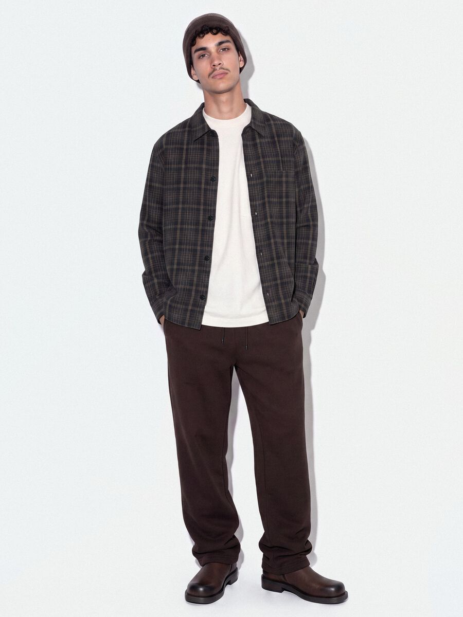 Multicolour pure cotton check shirt, oversized fit_1