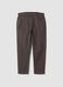Brown carrot-fit stretch cotton twill trousers_0