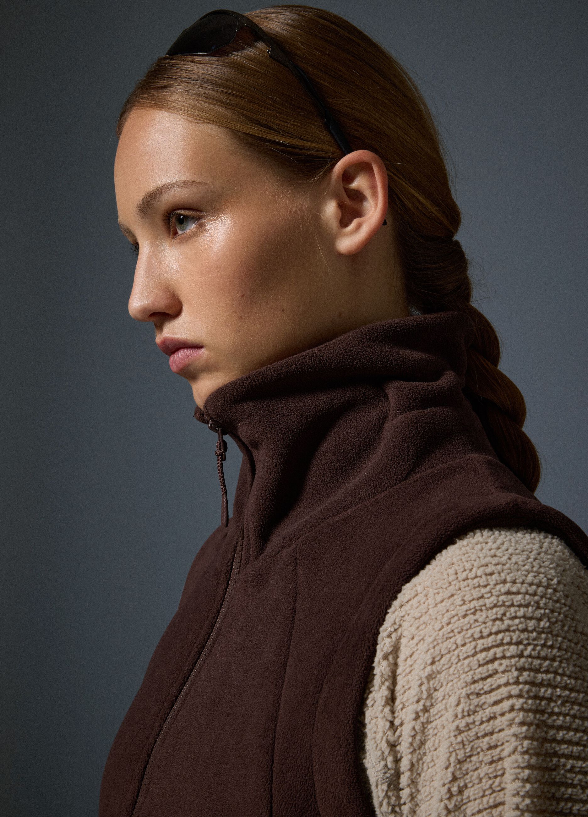 Gilet in Pile Full Zip 2 Way Stretch ALTAVIA WITH DEBORAH COMPAGNONI
