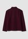 Burgundy red viscose-blend jacket with crew neck, regular fit_6