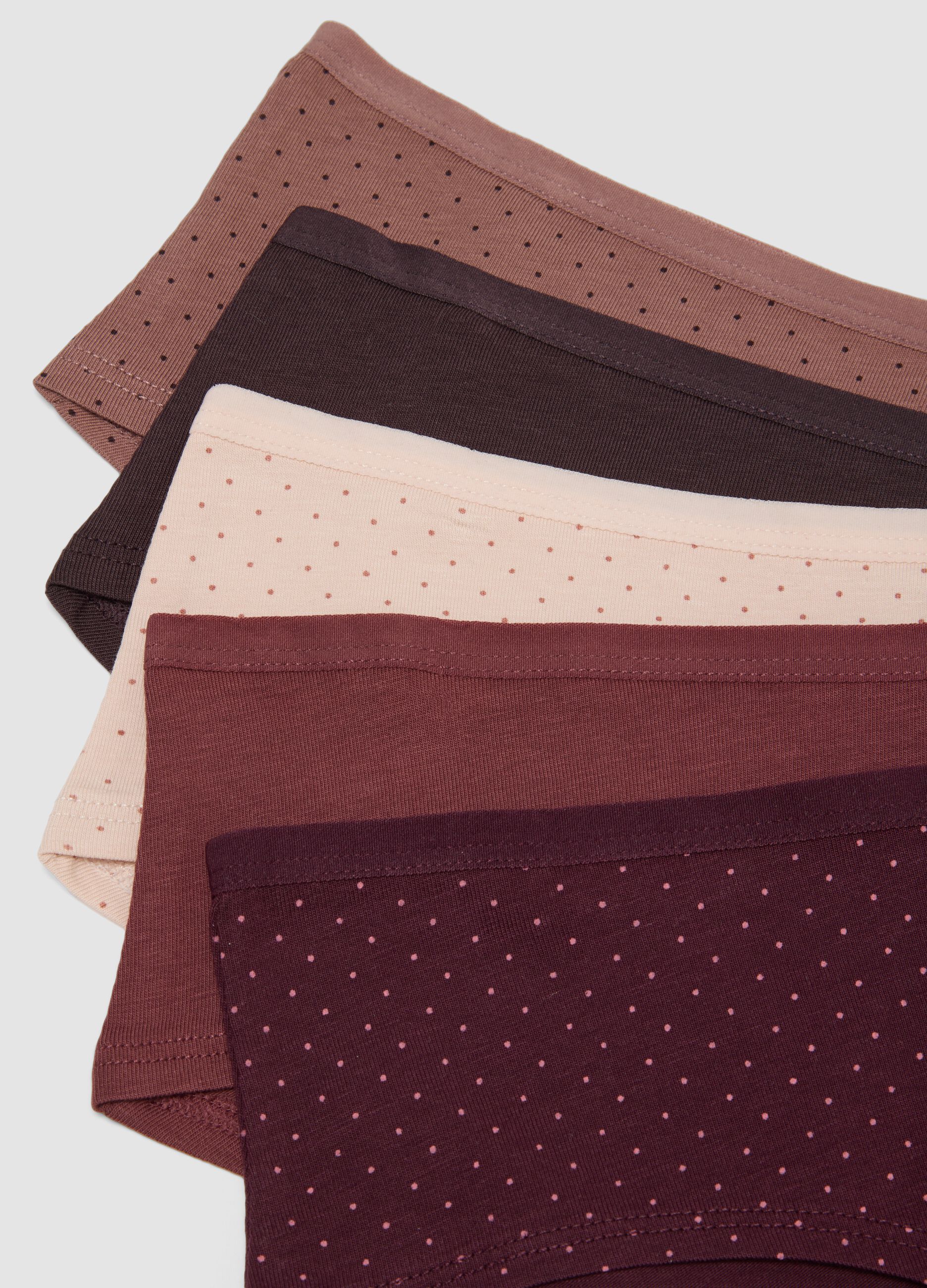 Pack of five organic stretch cotton briefs