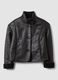 Black regular jacket with wide collar_4