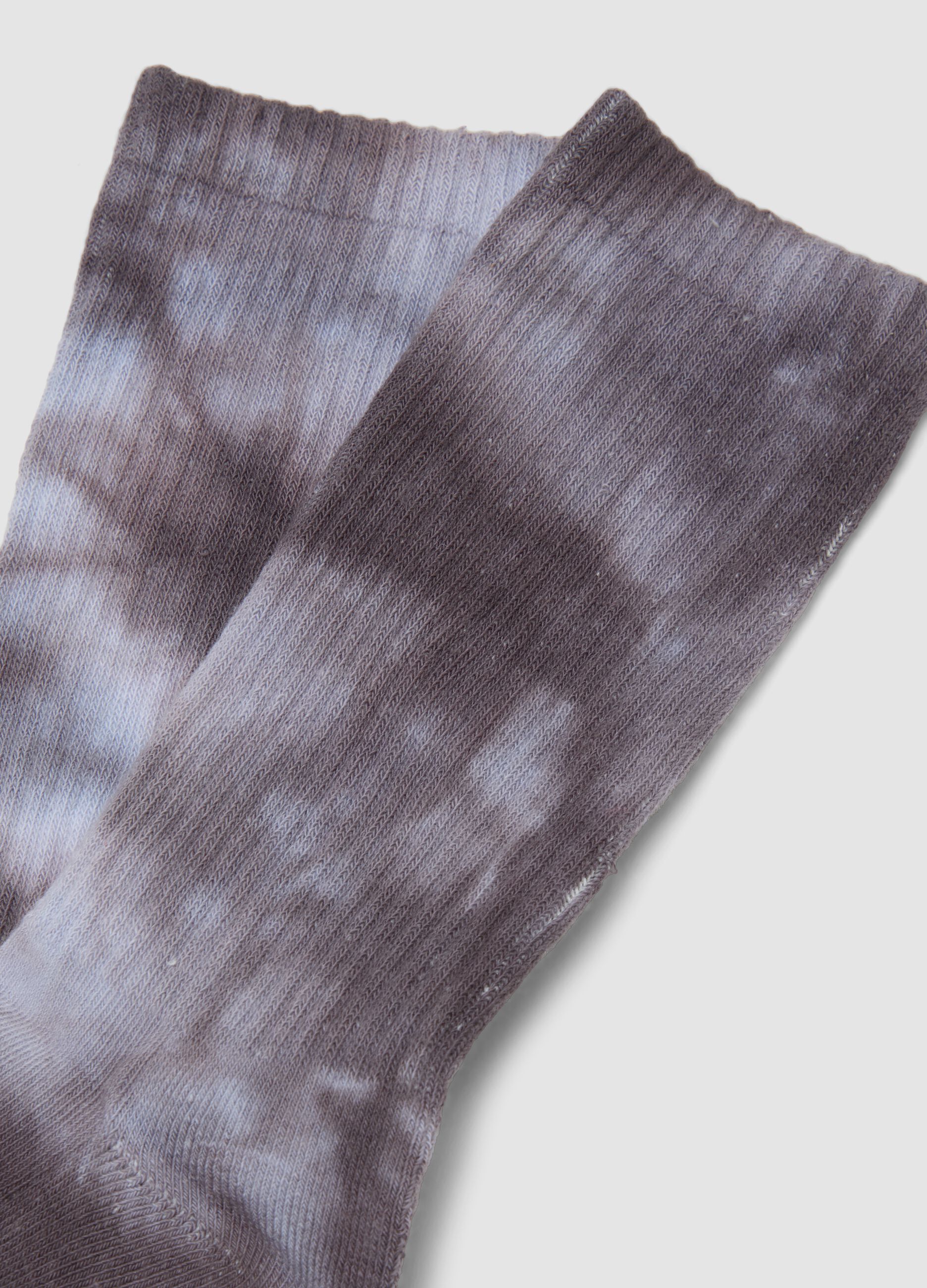 Grey stretch-cotton sports socks