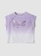 Girls&rsquo; purple short-sleeve stretch cotton T-shirt, regular fit_0