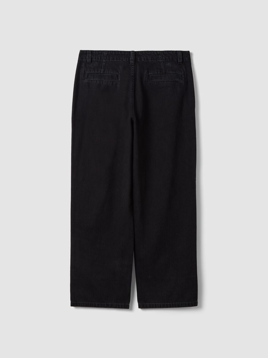 جينز دنيم كاربنتر أسود من قطن خالص بقصّة مريحة_2