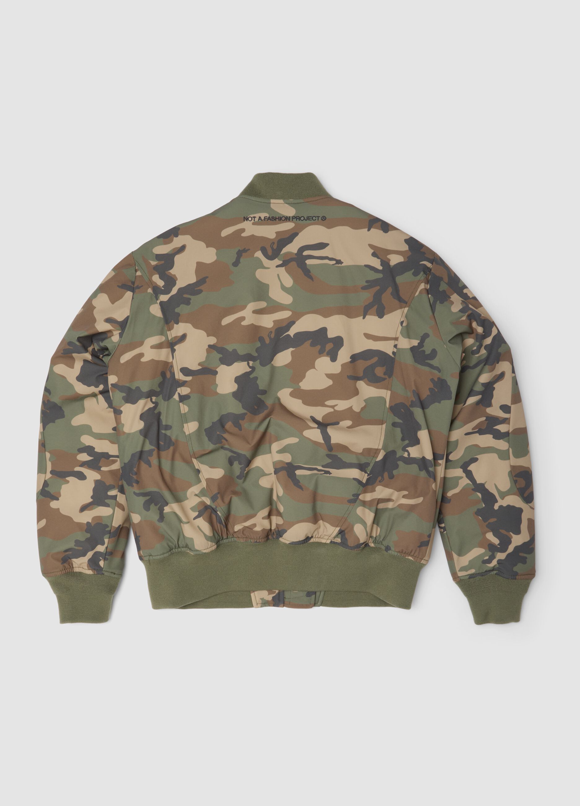 Nylon Bomber Jacket Camo