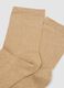 Beige stretch socks with Lurex threads_2