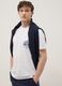 تي شيرت أبيض من القطن الخالص بطبعة، بقصة عادية_0