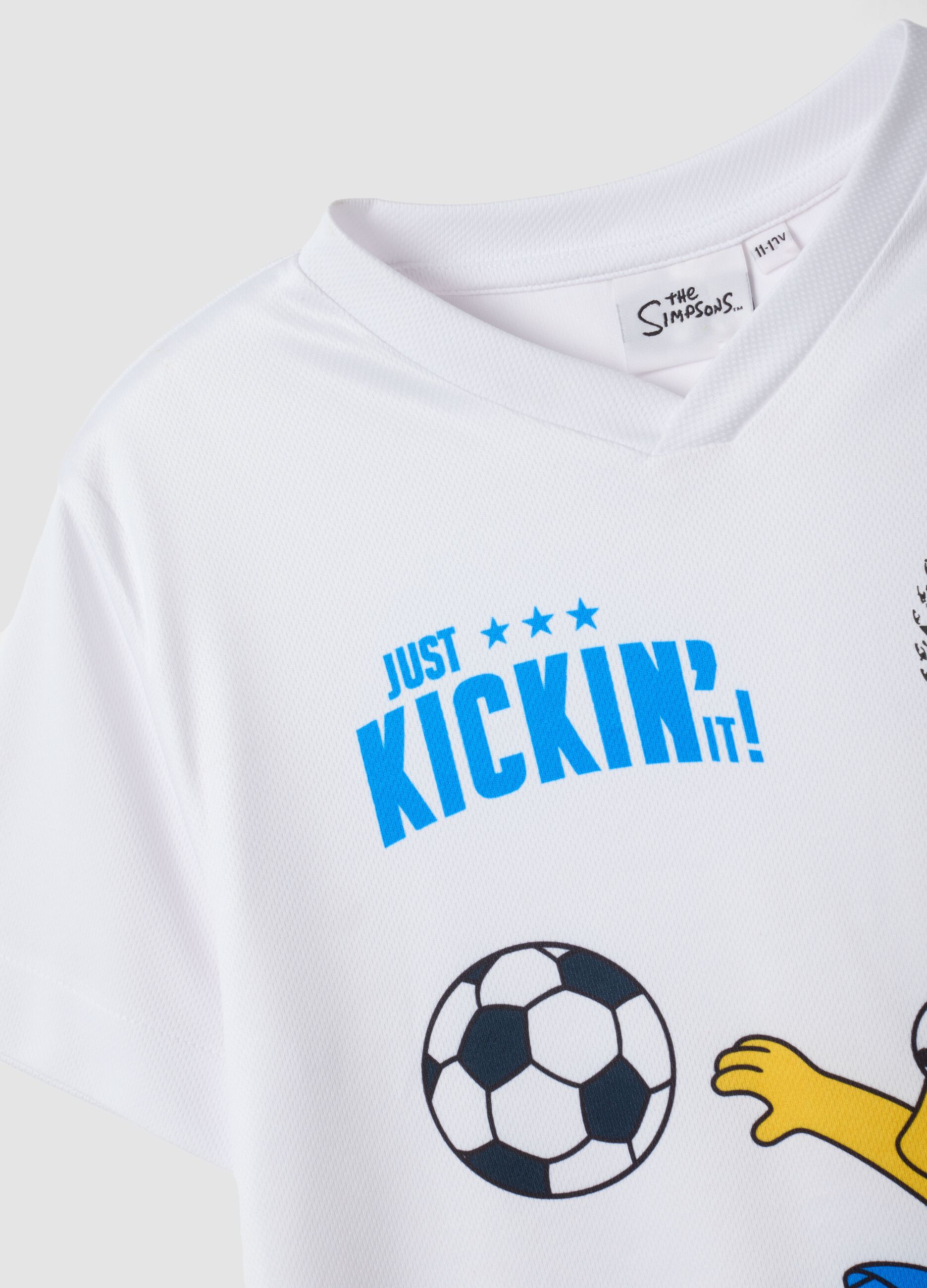 White Simpsons print T-shirt, regular fit