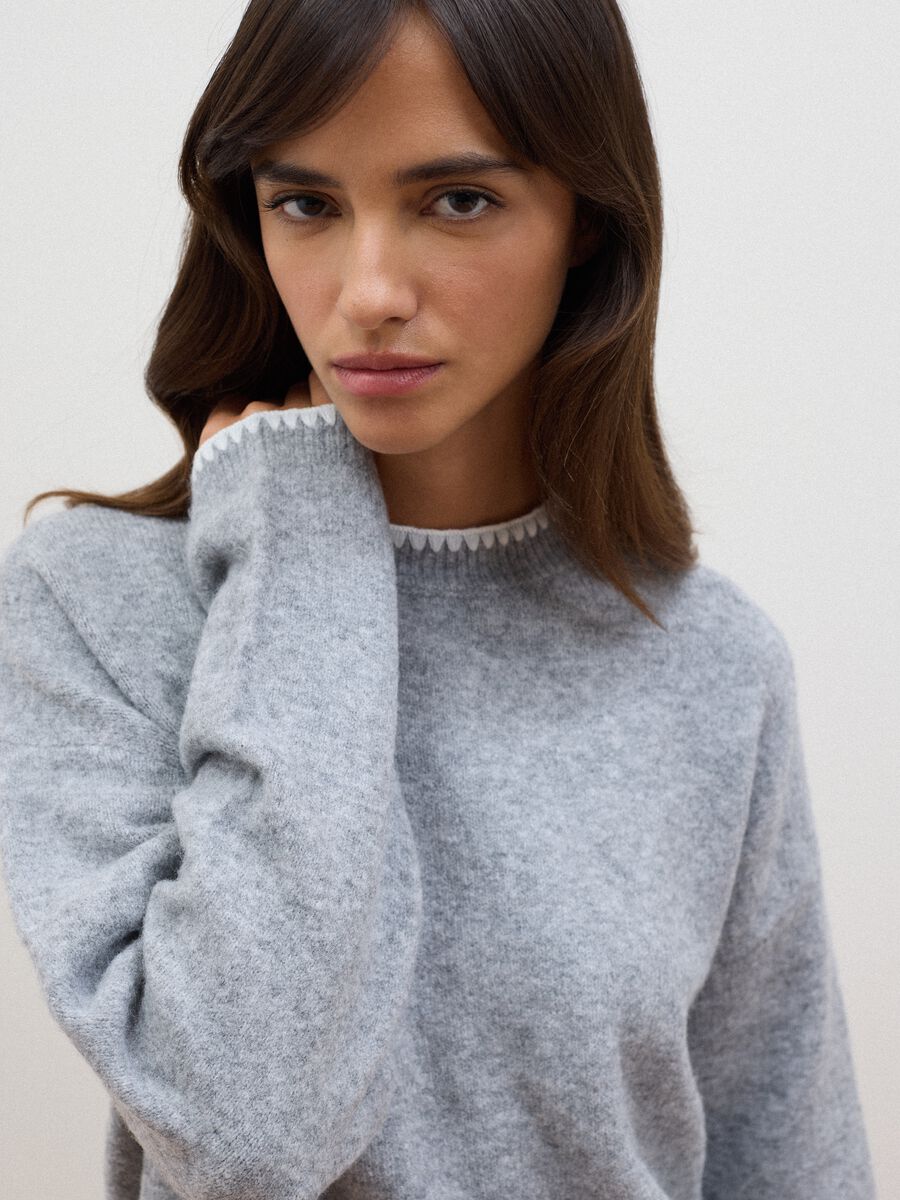 Grey stretch wool oversized jumper_1