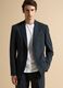 Navy slim-fit stretch viscose twill blazer with peak lapels_0