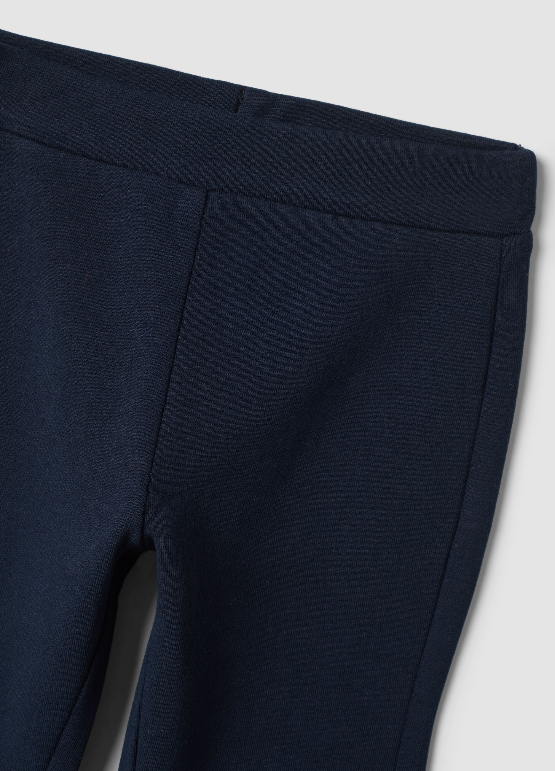 Blue stretch cotton leggings