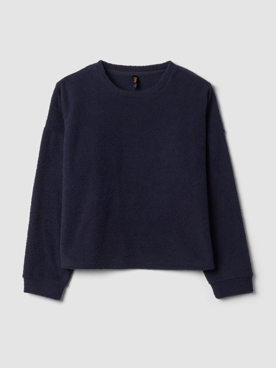 Blue stretch-fabric crew-neck pyjamas_4