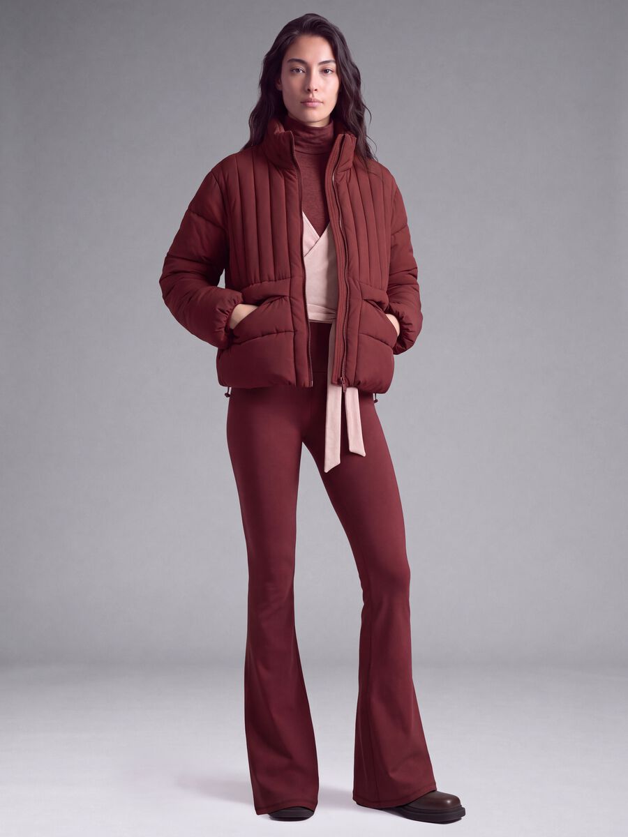 Red padded jacket with zip and high neck ALTAVIA STUDIO_1