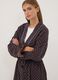 Brown pure viscose dressing gown with micro-floral print_2