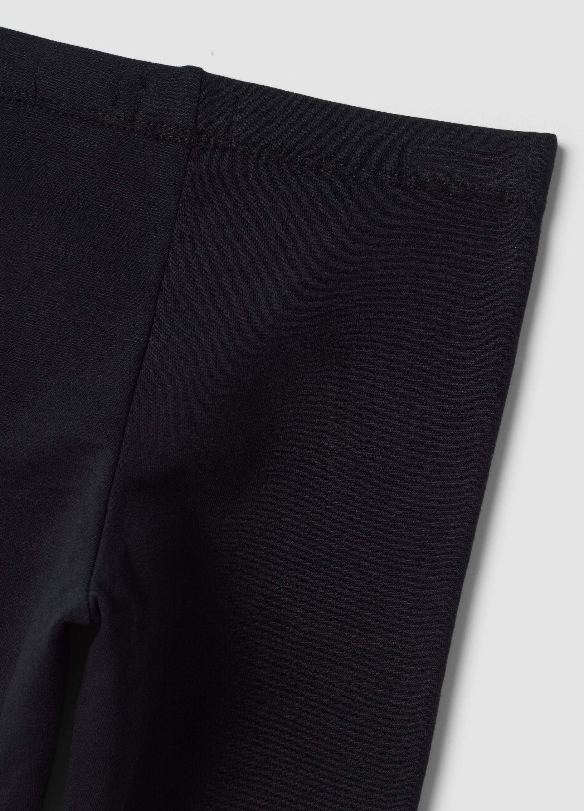 Blue skinny-fit leggings in stretch organic cotton