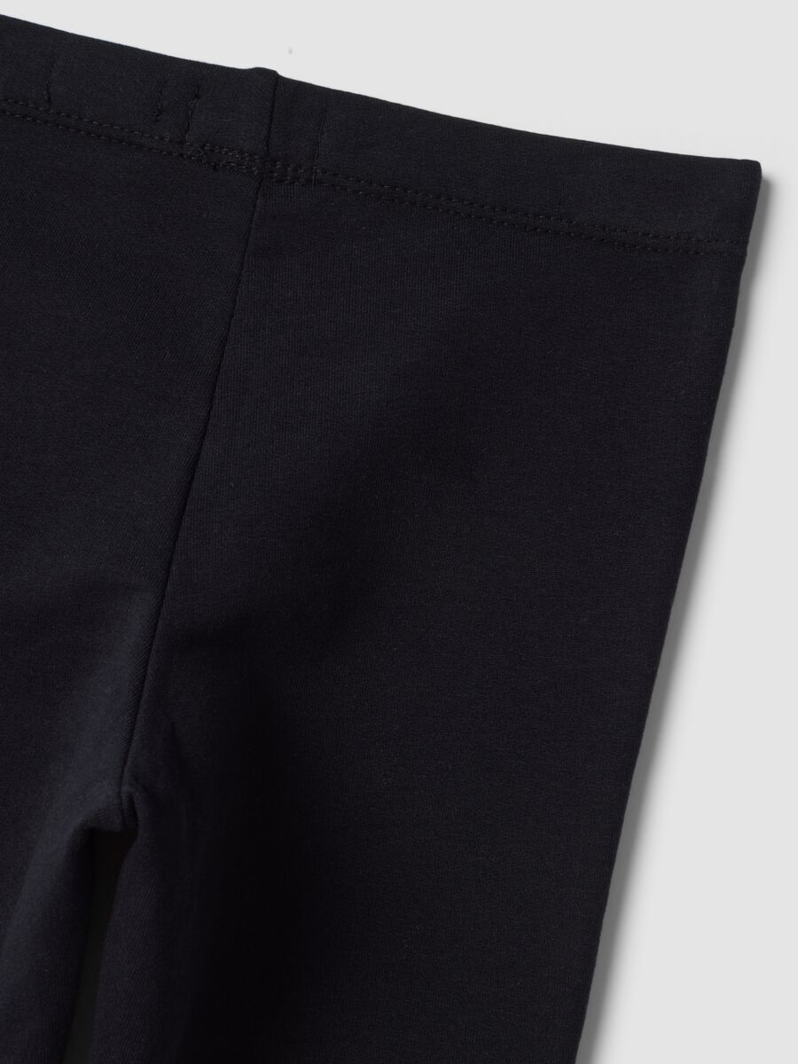 Blue skinny-fit leggings in stretch organic cotton_1
