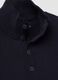 Blue cotton and cashmere blend jumper with collar_1