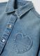 Blue cotton-viscose blend denim shirt with heart pocket, regular fit_4