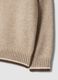Beige regular-fit polo-collar jumper with ribbed trims_2