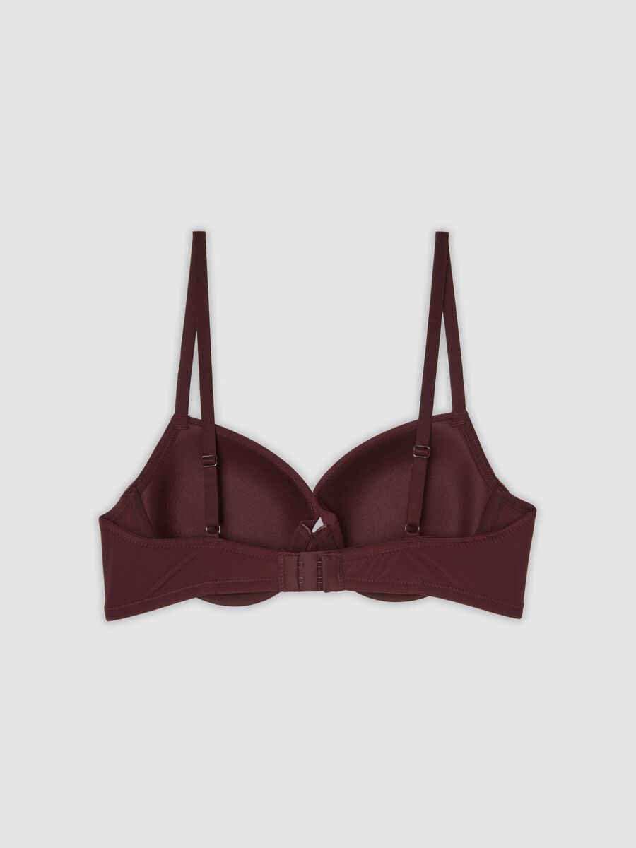 Purple padded stretch-fabric bra_2