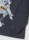 Blue pure cotton Batman print oversized T-shirt_3