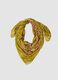 Yellow pure viscose scarf with patterned print_0
