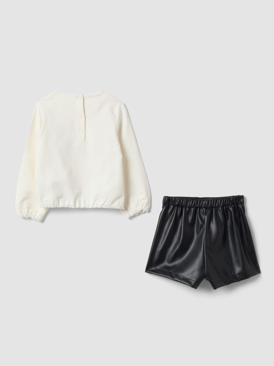 White set with black top and shorts_1