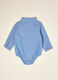 Light blue pure cotton shirt bodysuit with classic collar_2