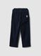 Jogger blu a coste regular fit con vita elasticizzata_1