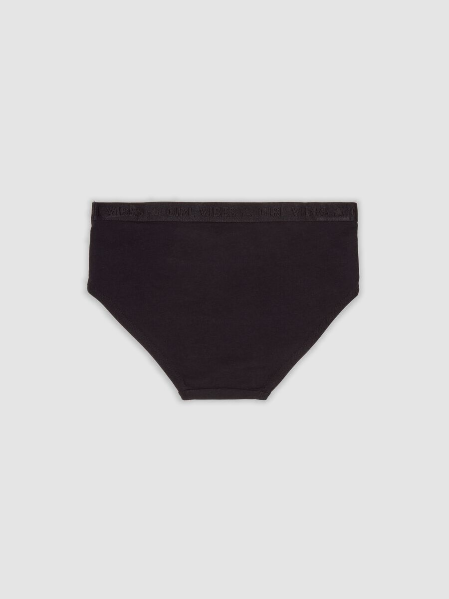 Black organic stretch cotton culotte briefs_1