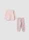 Pink pure organic cotton pyjamas with bunny print_1
