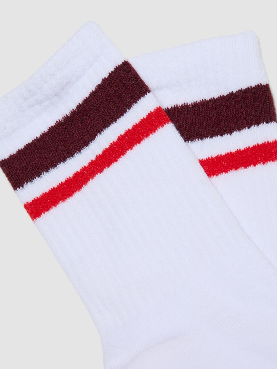 White stretch cotton sports socks_1