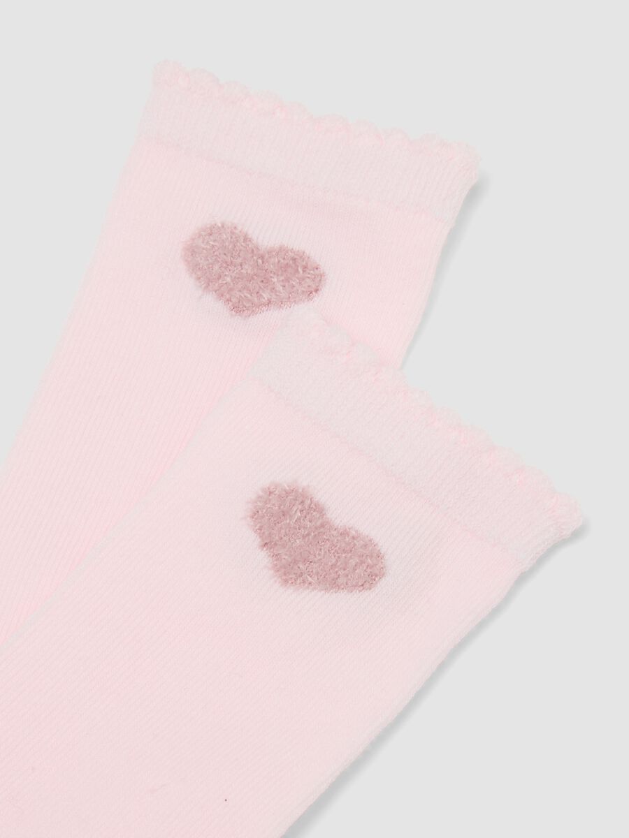 Tripack di calze lunghe rosa in cotone organico elasticizzato_2