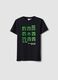 Black pure cotton Minecraft print T-shirt for boys_3