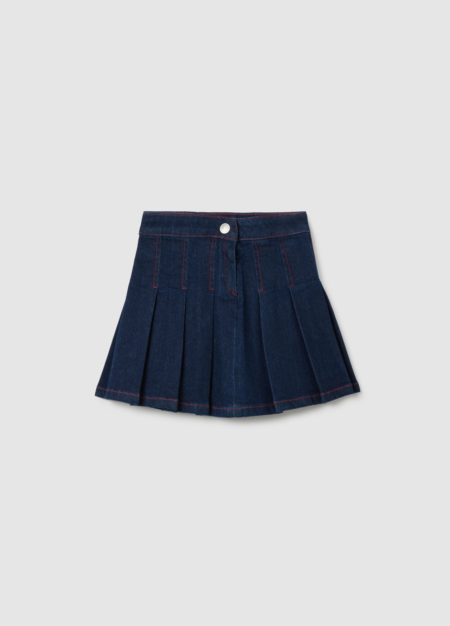 Girls' Blue Denim Skirt Regular Fit