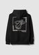 Black cotton-blend hoodie with Miami Heat print_6