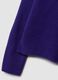 Maglia blu in lana elasticizzata con collo rialzato_2