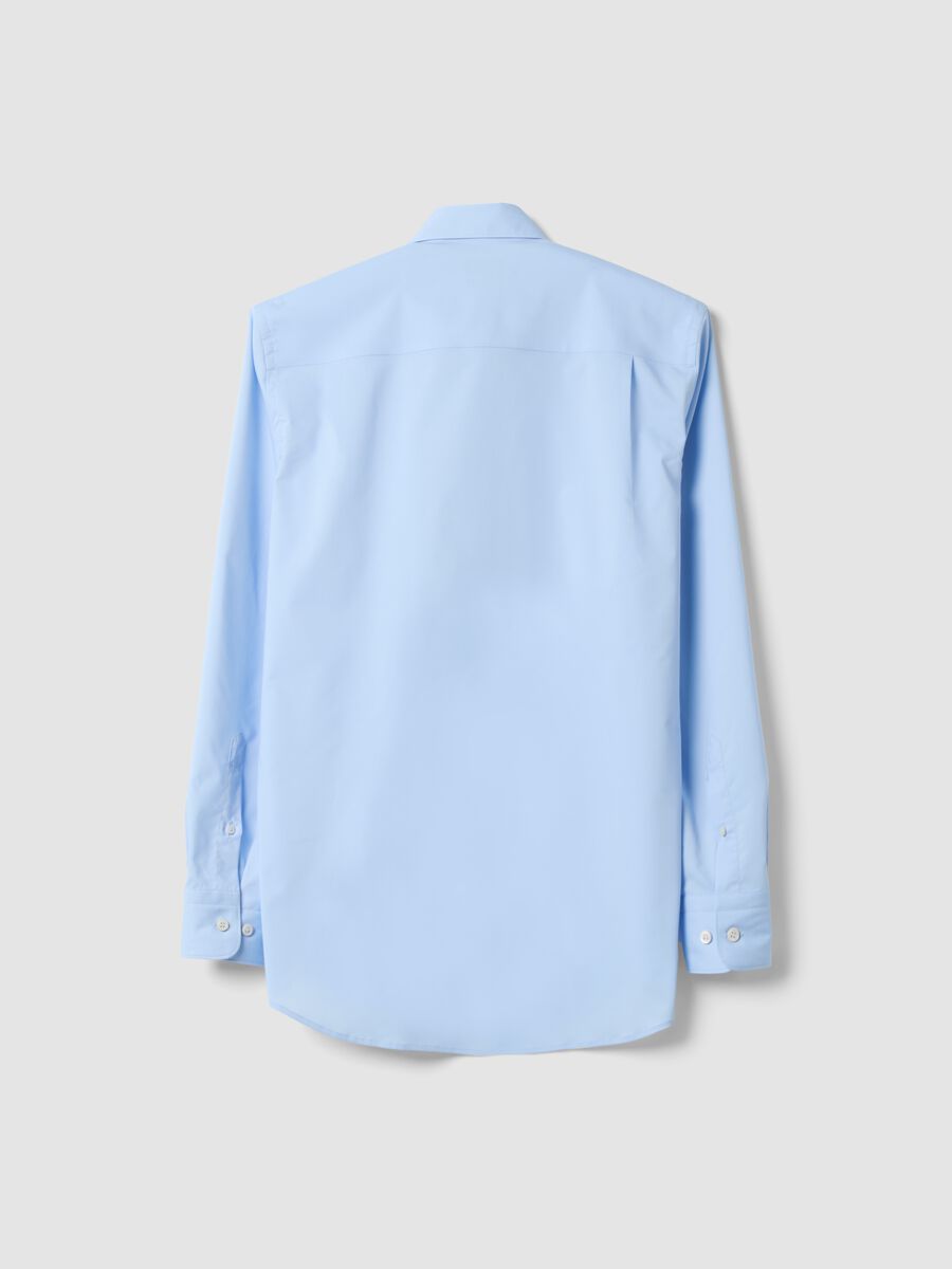 Blue lyocell-blend regular-fit shirt_2