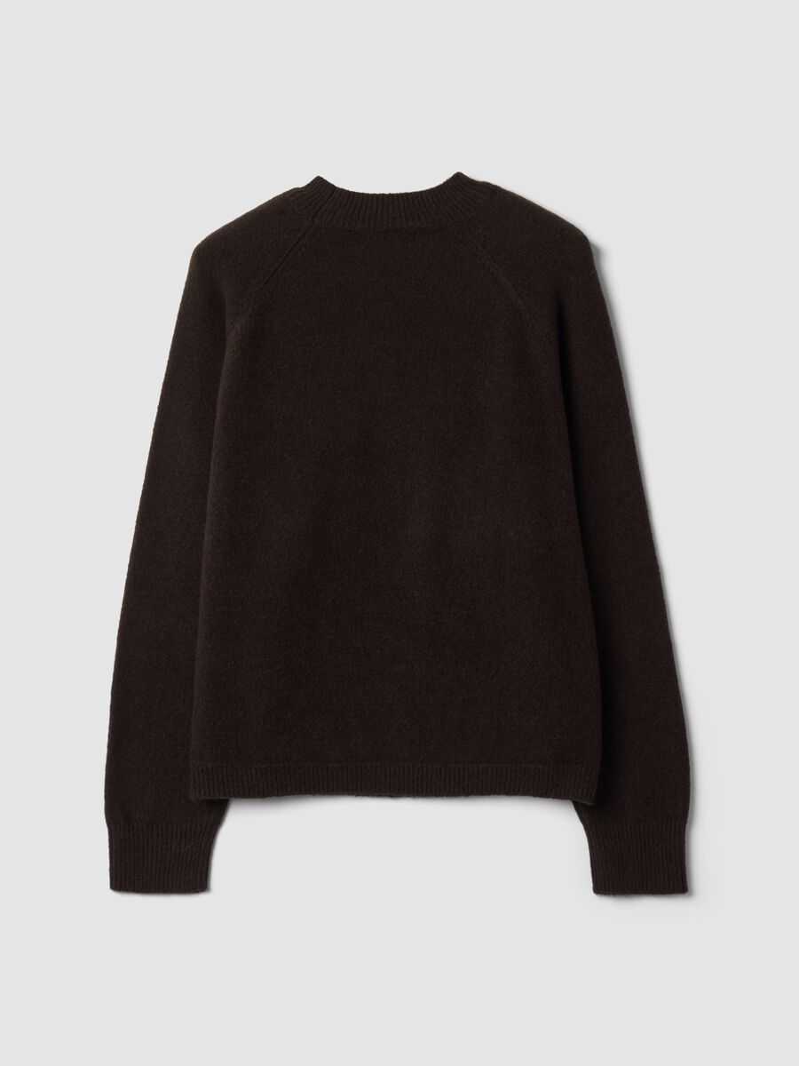 Brown stretchy viscose crew-neck top_2