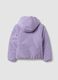 Purple reversible ultralight hooded jacket with zip for girls_6