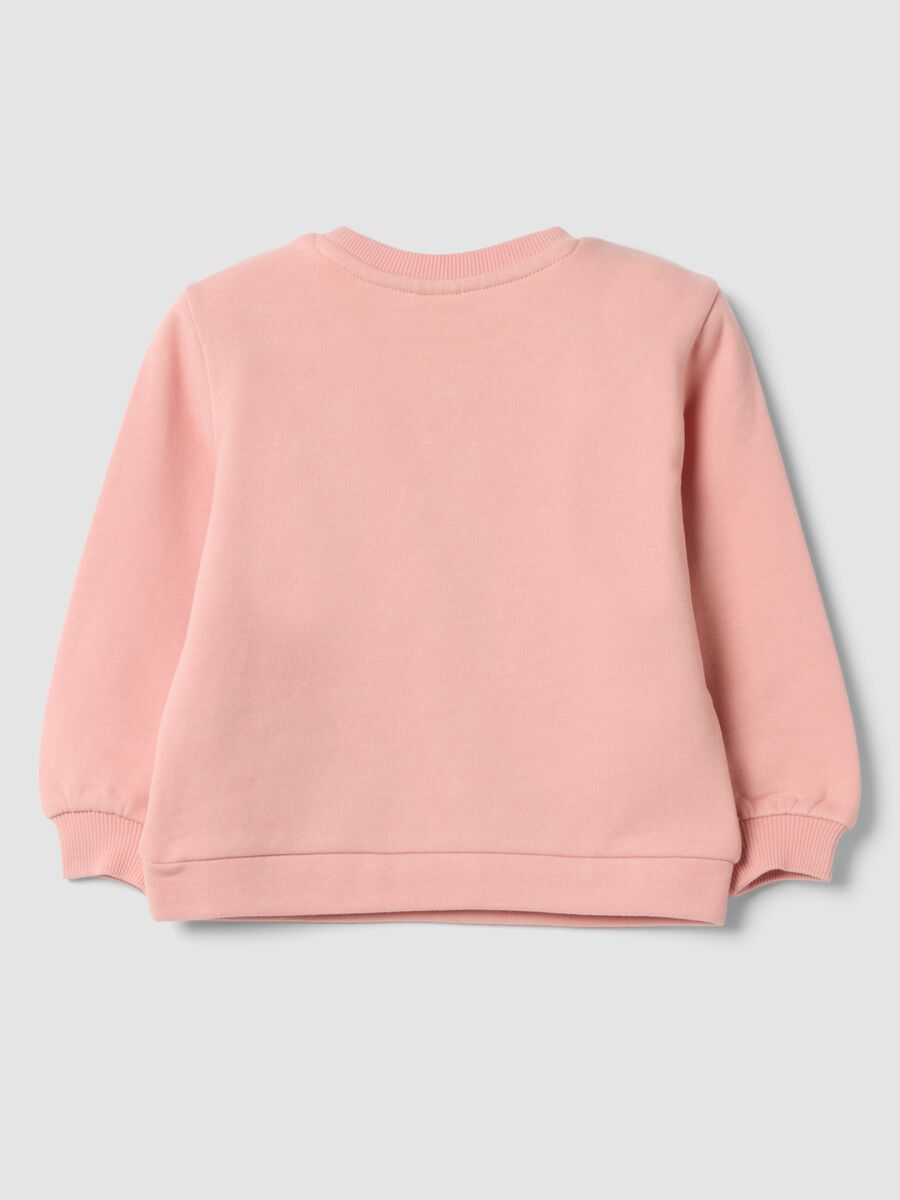 Light pink pure cotton crew-neck sweatshirt_1
