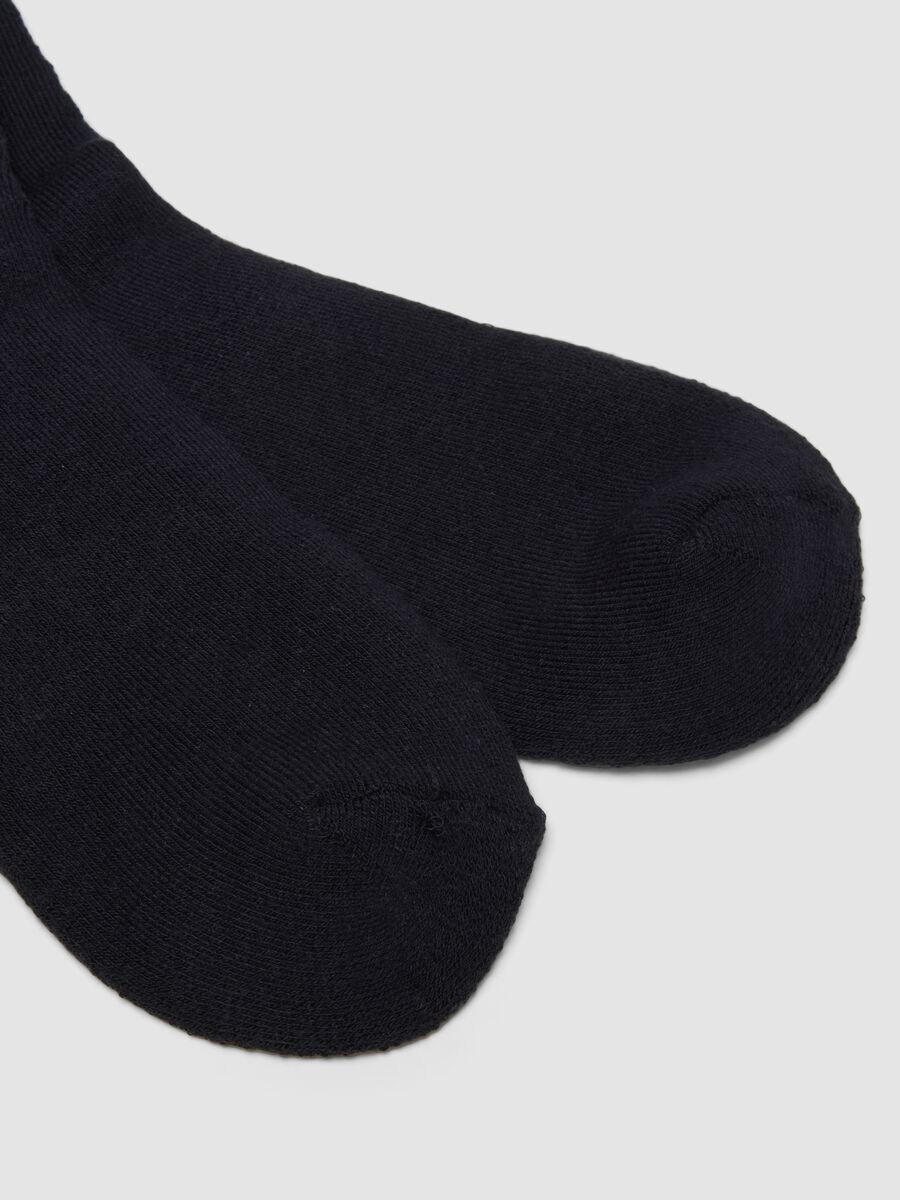 2-pack of black midi socks in stretch fabric_1