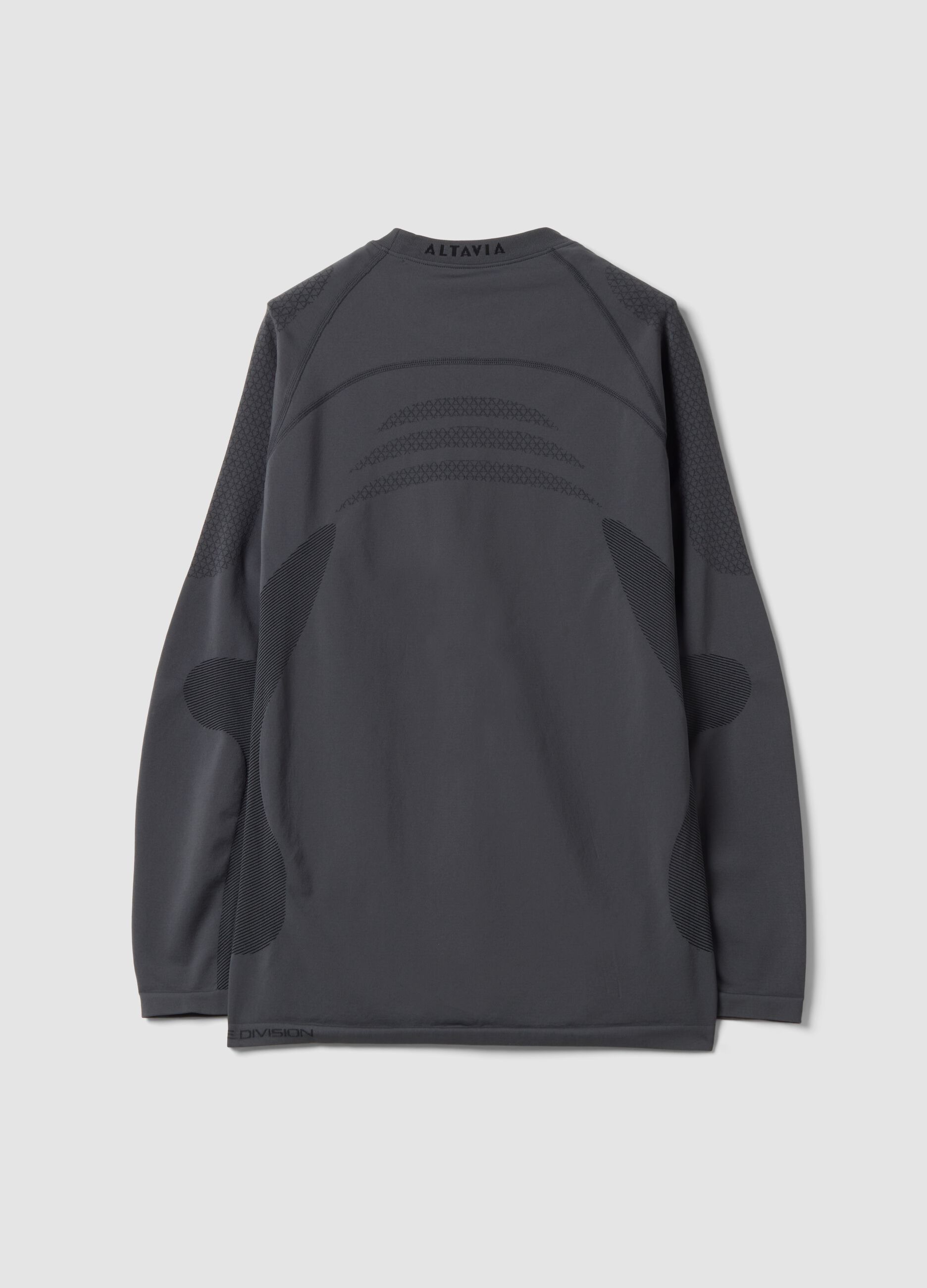 Grey thermal T-shirt in 2-way stretch fabric ALTAVIA RUNNING