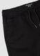 Black stretch-cotton denim joggers with elasticated waistband for boys_4